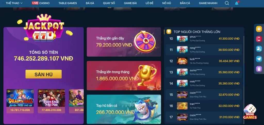 Game nổ hũ video slot hiện đại Wibo88 Casino